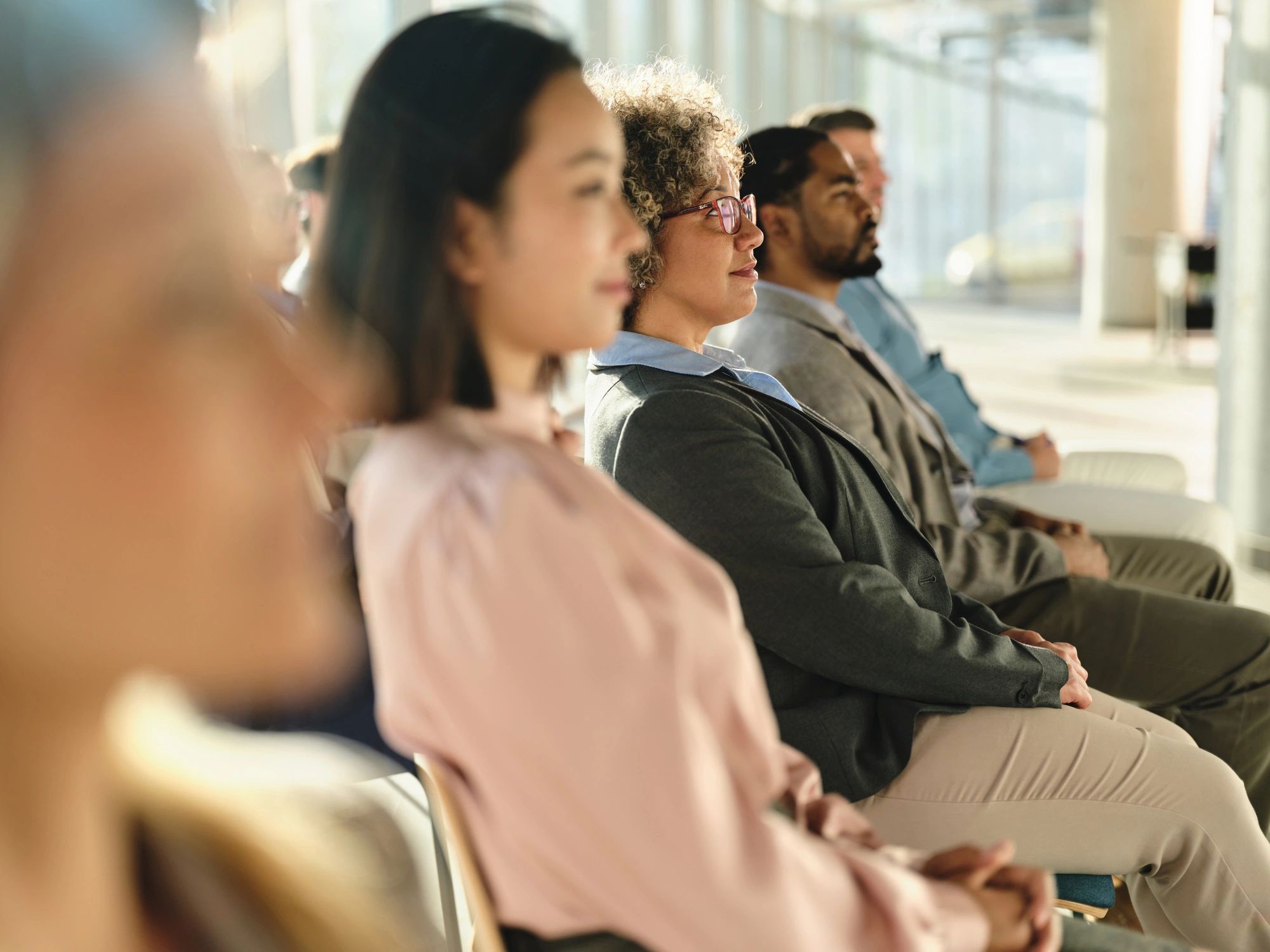 Professionals attending a seminar